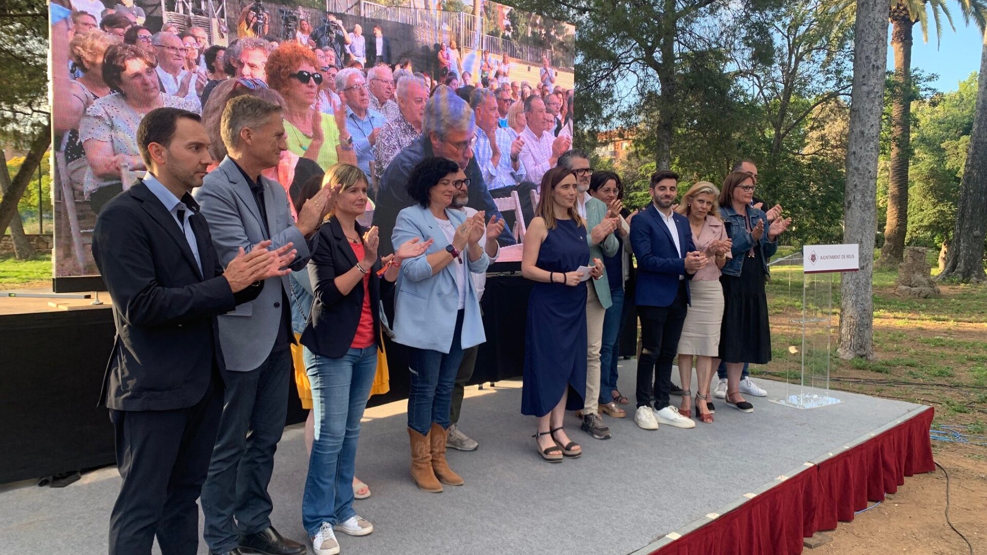 Trasllat estació d'autobusos Conferència alcaldessa primer any de mandat