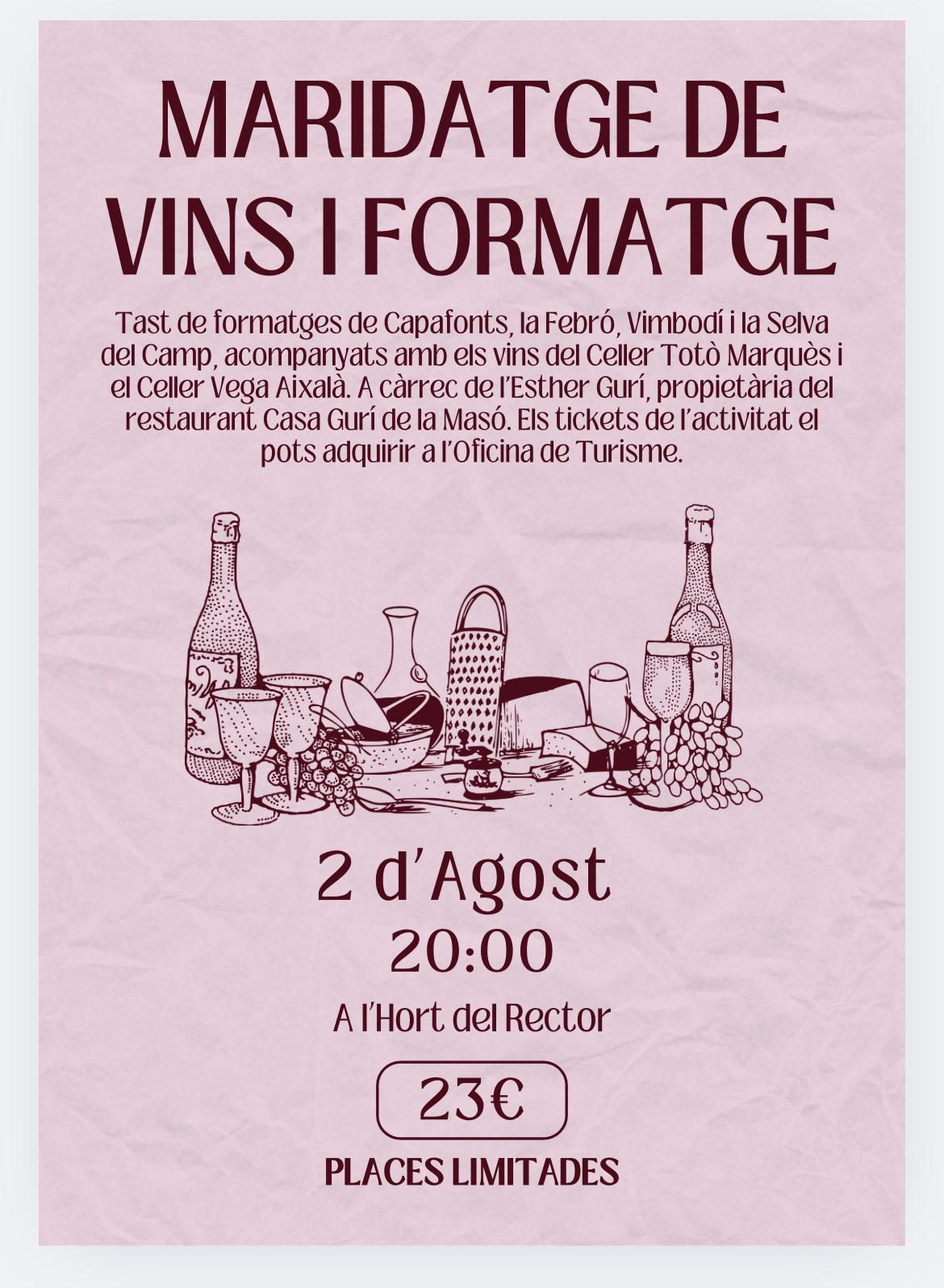 Prades | Maridatge de vins i formatge
