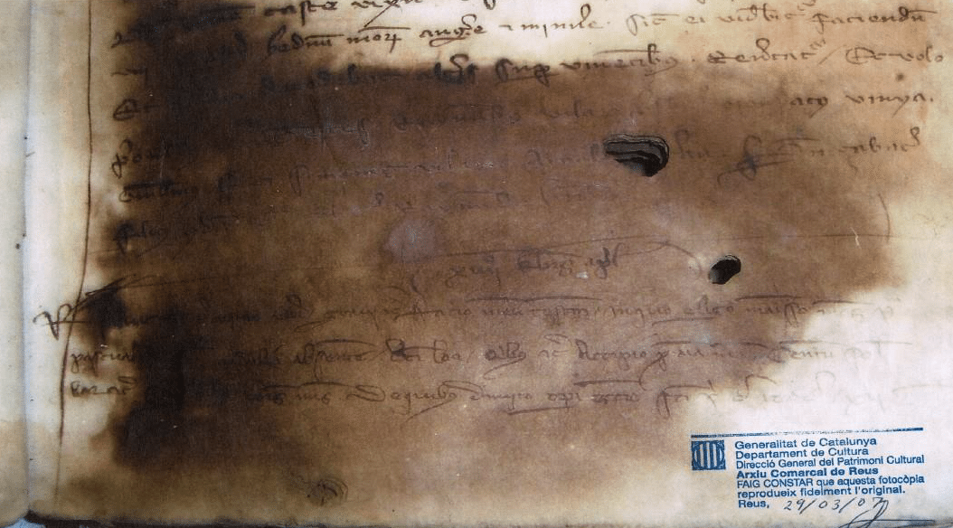 Document històric fundació Germandat de Sant Isidre i Santa Llúcia