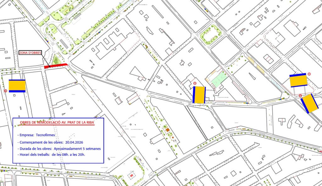 afectacions al trànsit a l'avinguda Prat de la Riba