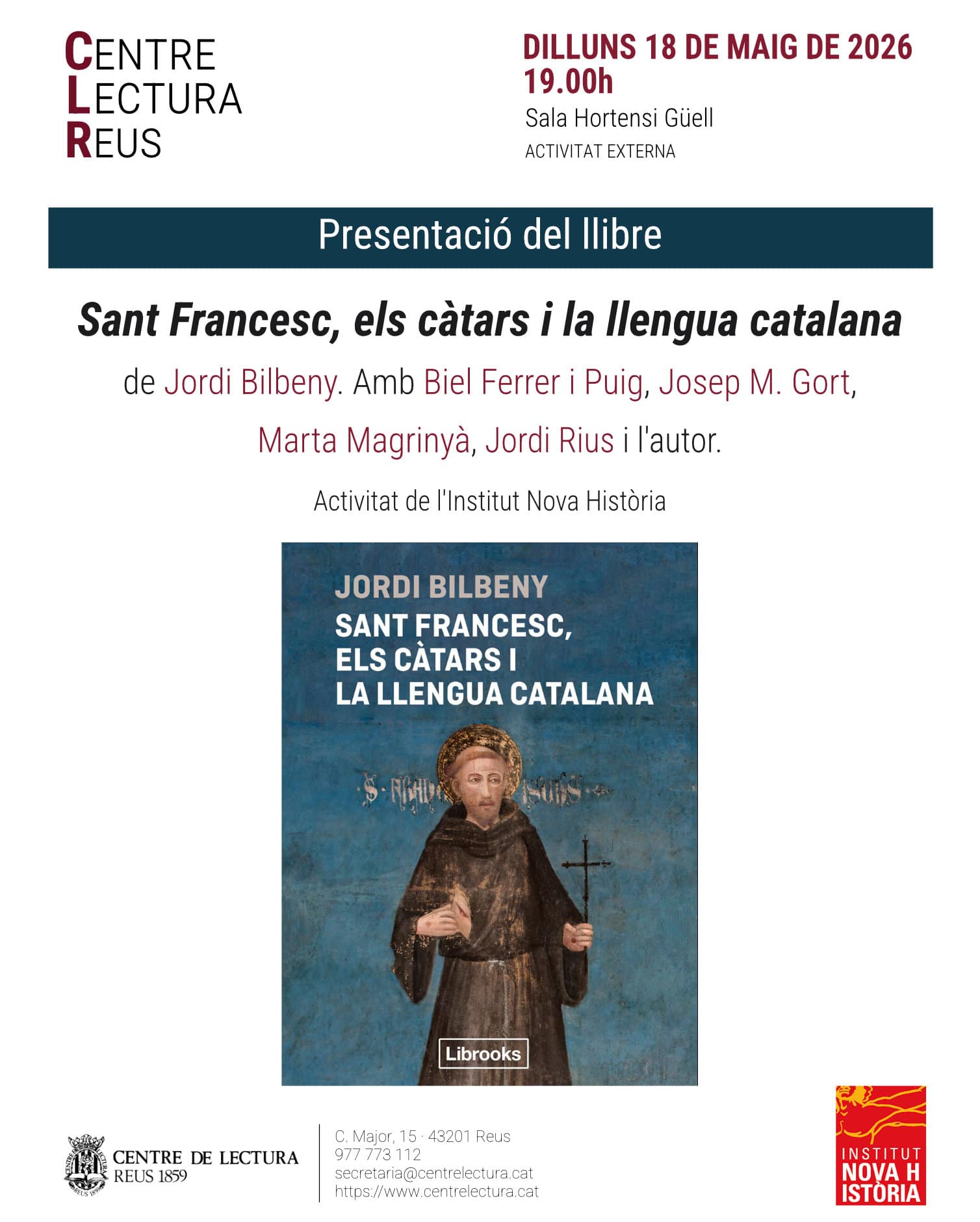 Presentació del llibre: Sant Francesc, els càtars i la llengua catalana