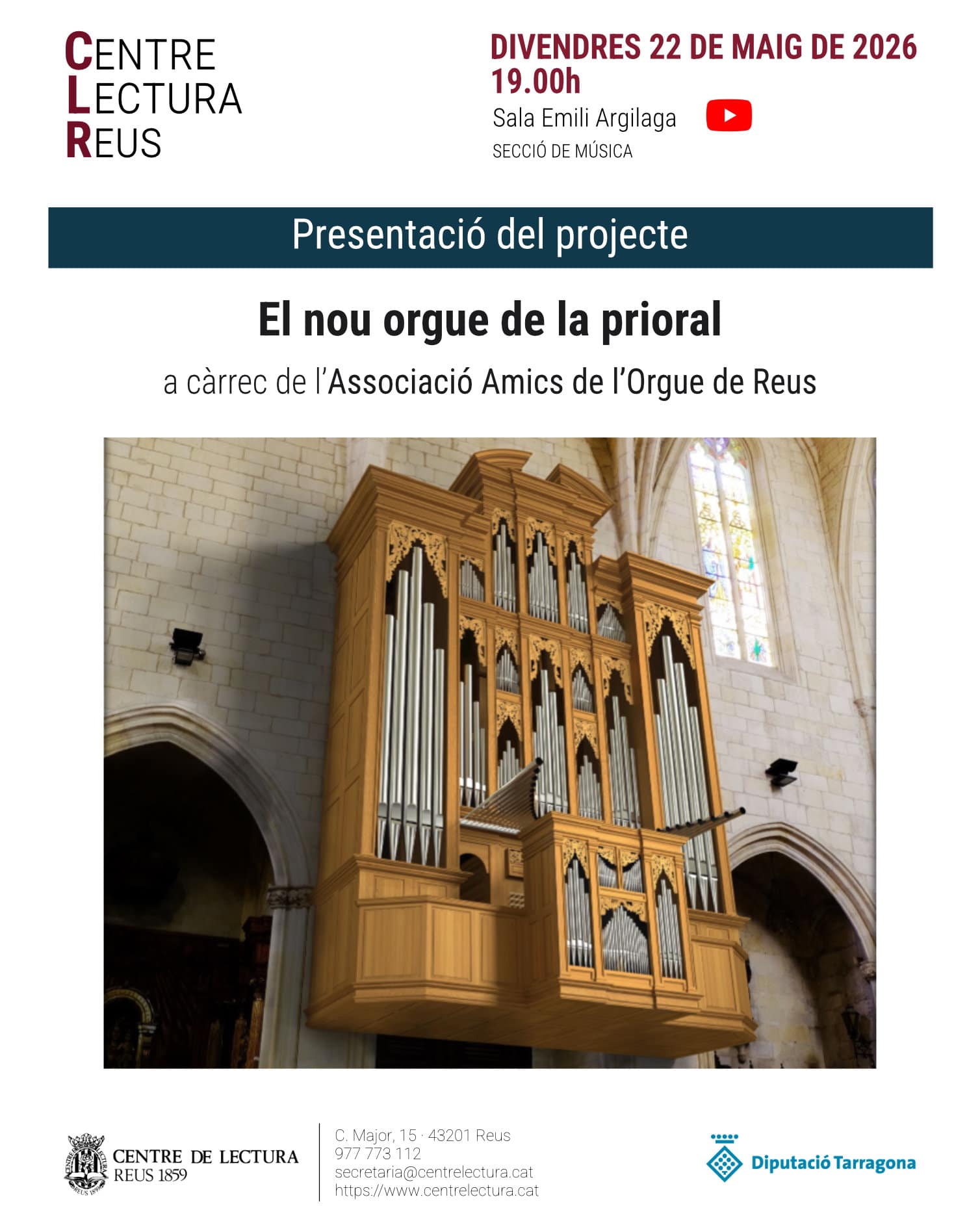Presentació: El nou òrgan de la prioral