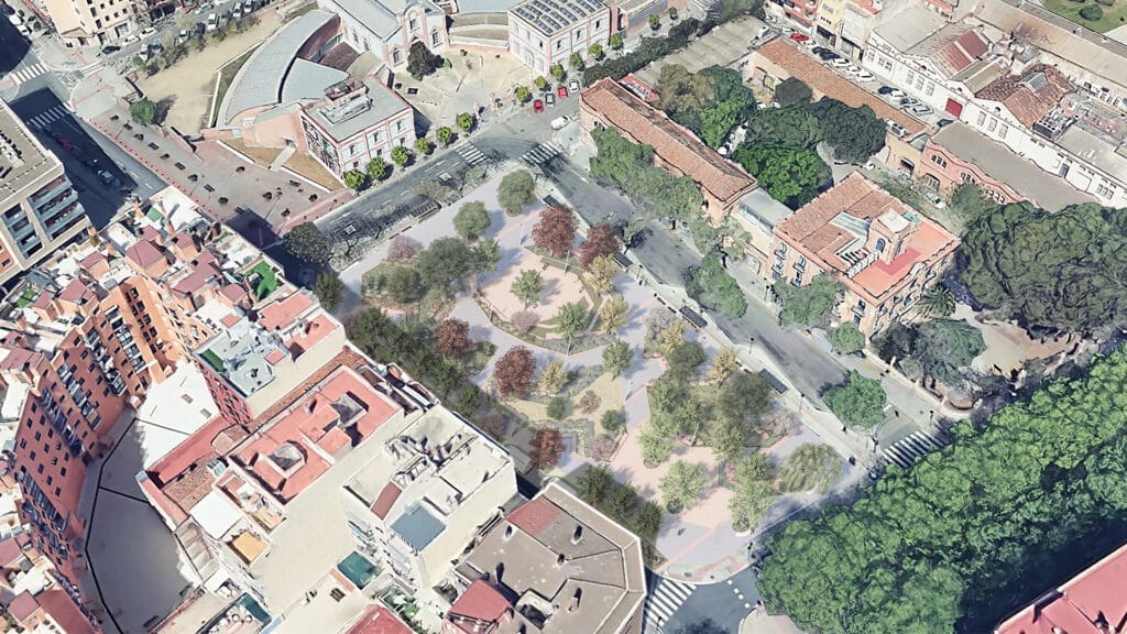 Zona verda de la Biblioteca Xavier Amorós