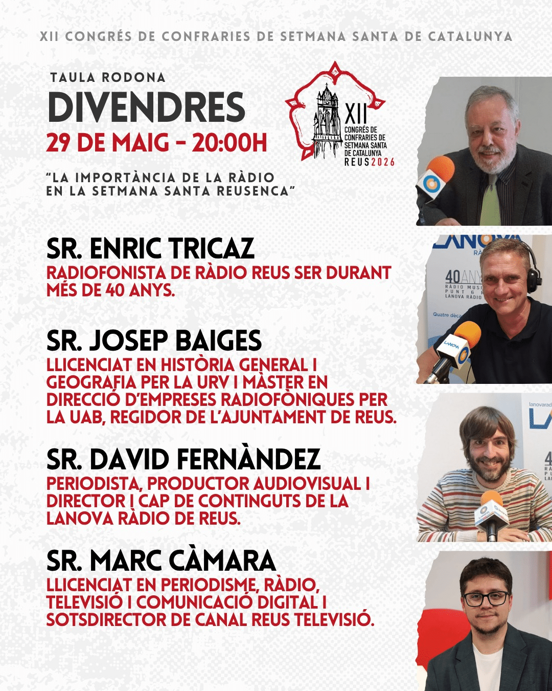 Taula rodona: La importància de la ràdio en la Setmana Santa reusenca