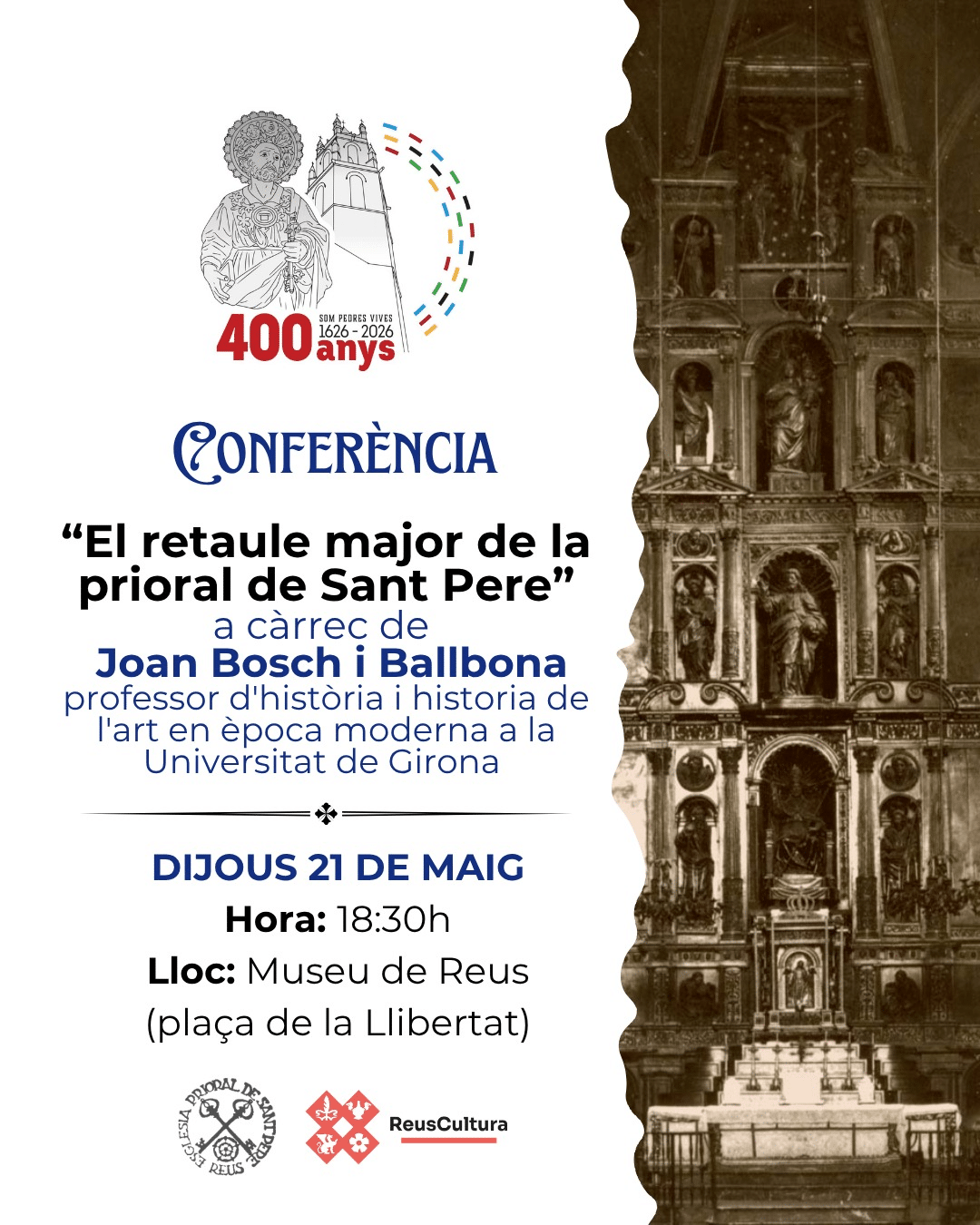 Conferència: El ratule major de la prioral de Sant Pere