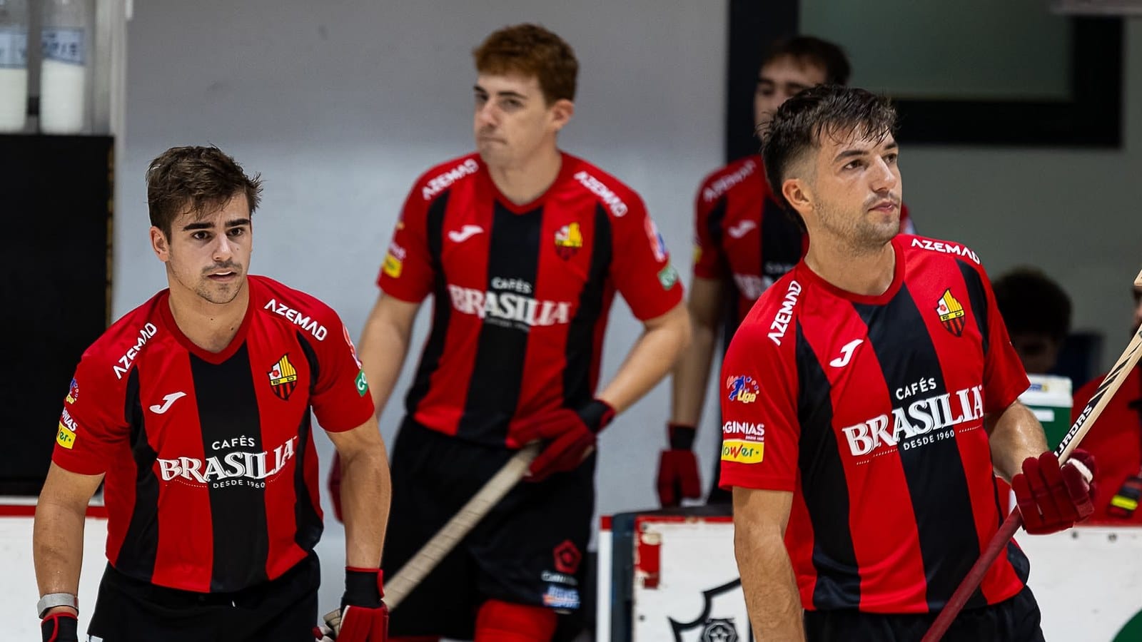 Jugadors del Reus Deportiu, entre ells Roc Pujadas, a la pista