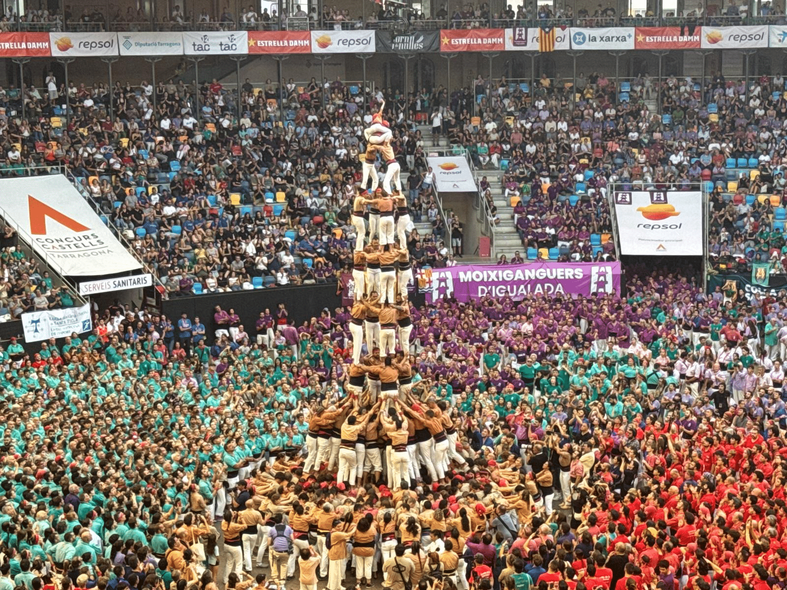 Xiquets de Reus 4d9f Concurs de Castells de Tarragona 4 de 9 amb folre