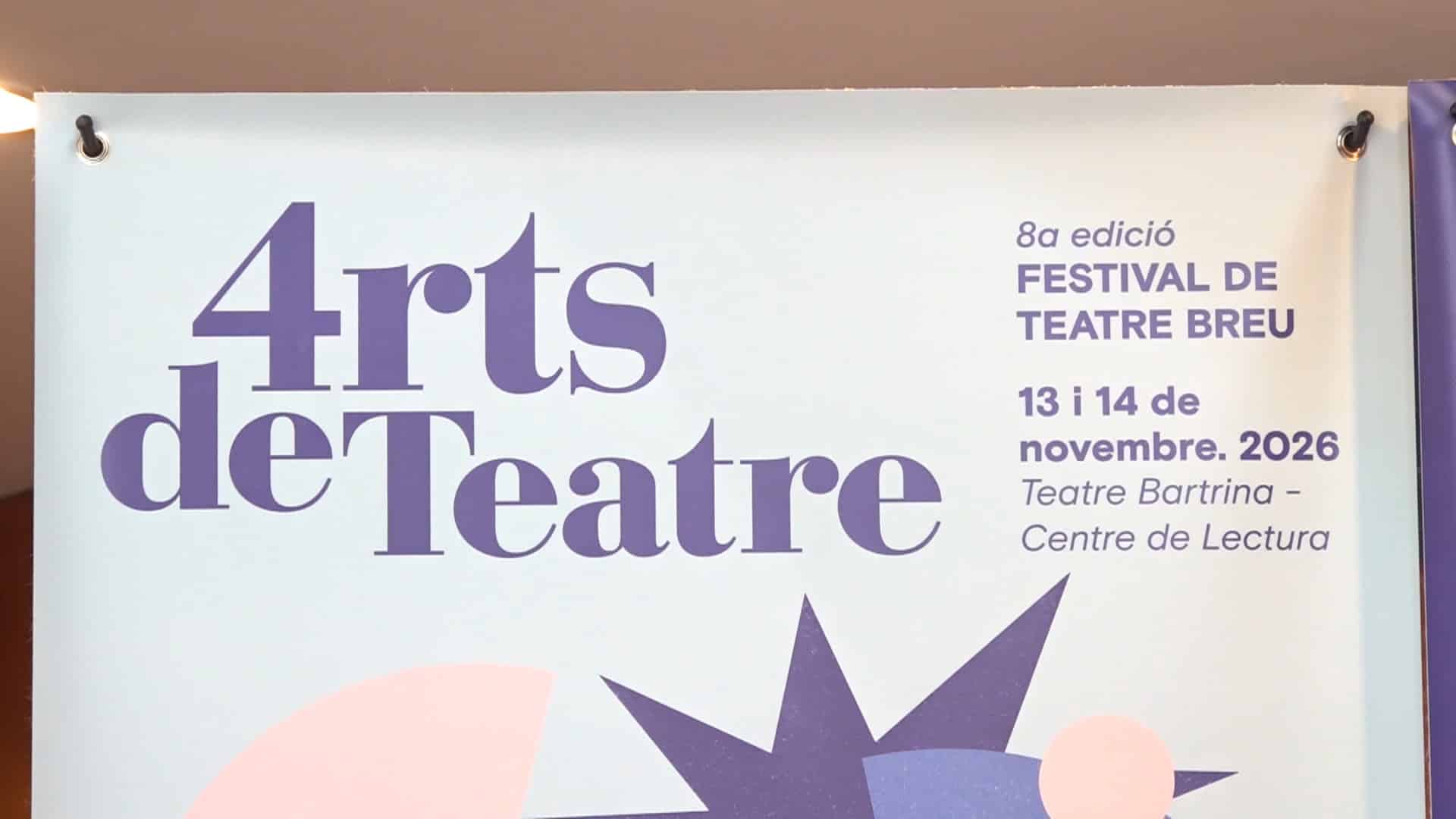 Cartell de la vuitena edició del festival 4rts de Teatre
